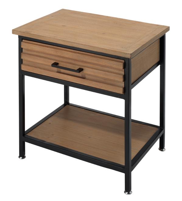 Logan Side Table-Brown