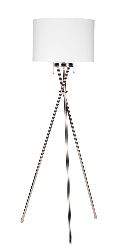 Manny Floor Lamp-Nickel