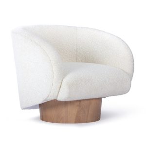 Rotunda Chair, White Boucle