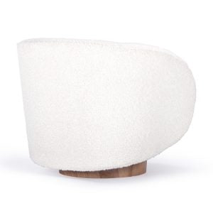 Rotunda Chair, White Boucle