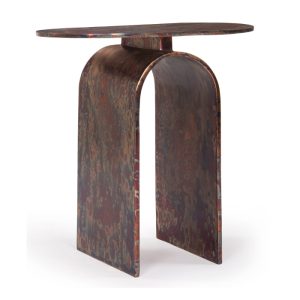 Vault Side Table, Oxidized