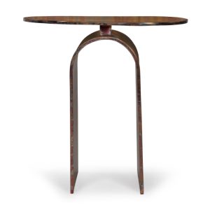 Vault Side Table, Oxidized