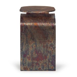 Vault Side Table, Oxidized