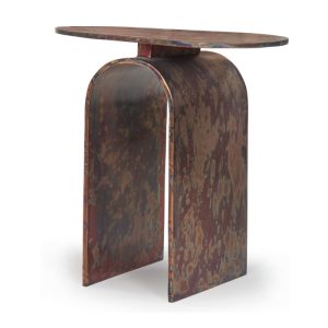 Vault Side Table, Oxidized