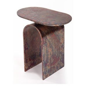 Vault Side Table, Oxidized