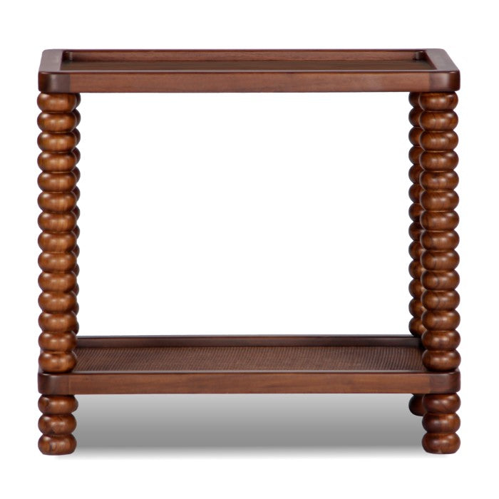 Twist Cane Solid Wood Side Table