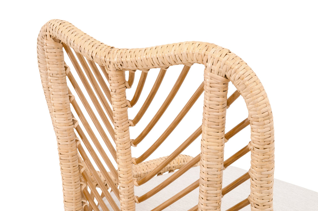 Laguna Counter Stool, Natural Sanded Rattan Binding