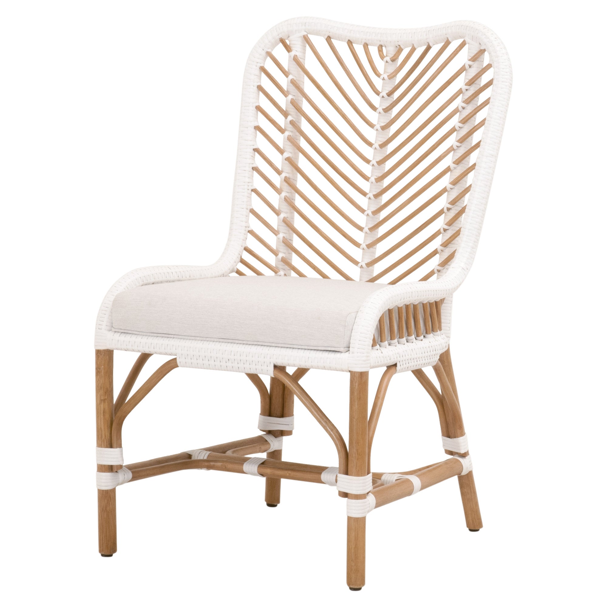 Laguna Dining Chair, Set of 2, White Synthetic Binding
