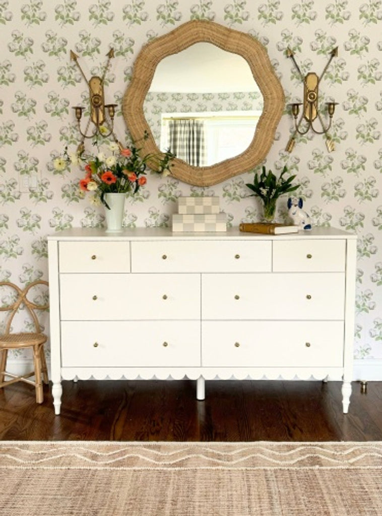 Cooper Classics x Erin Gates Scalloped Linden Round Wall Mirror