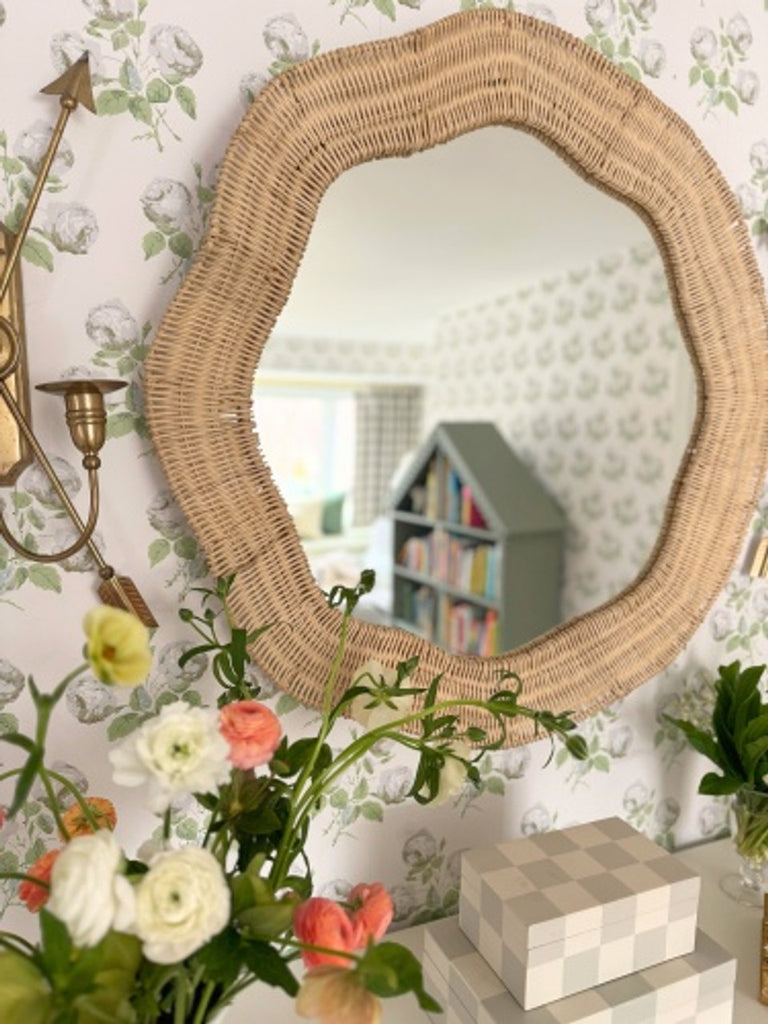 Cooper Classics x Erin Gates Scalloped Linden Round Wall Mirror