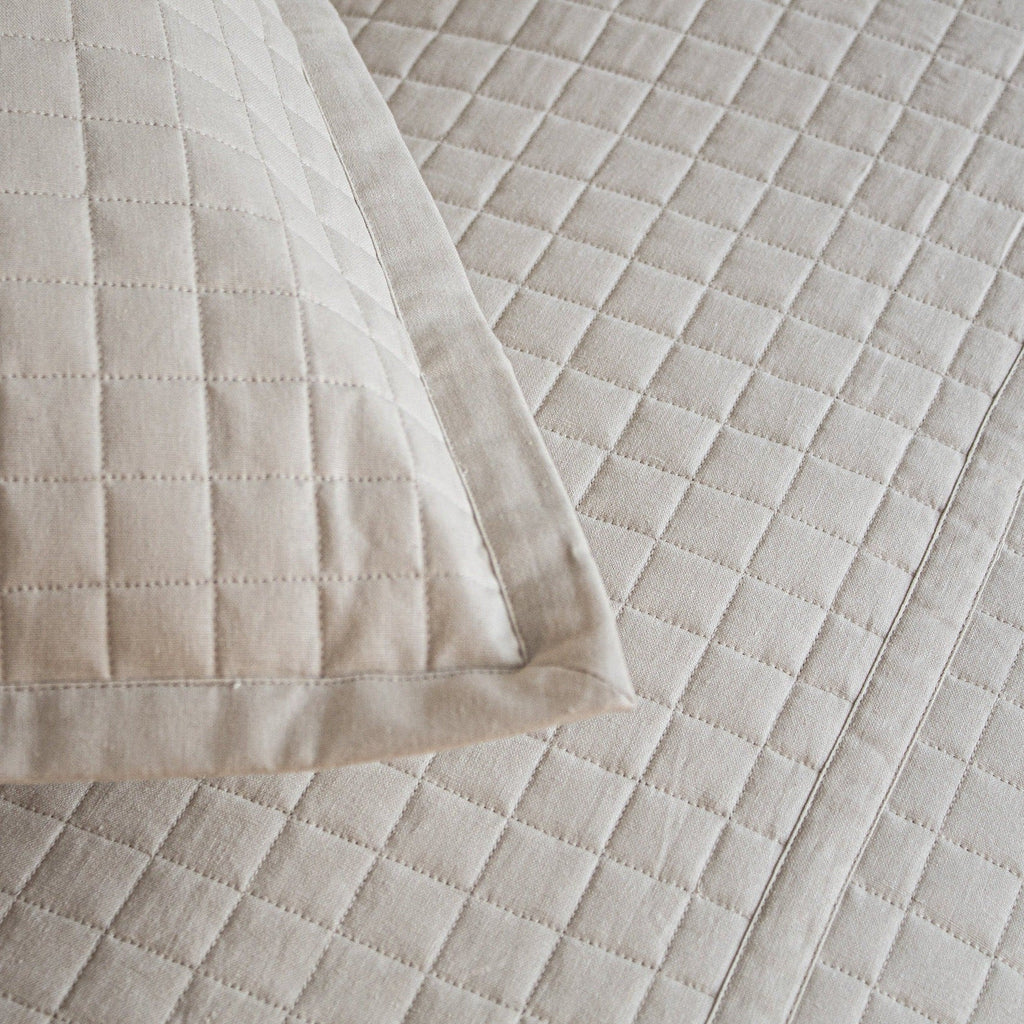 Linen Cotton Ready-To-Bed Quilted Sham