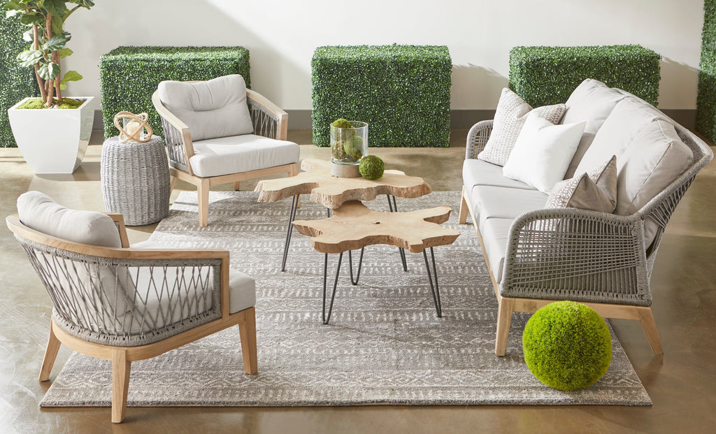 Loom Accent Table, Platinum Rope