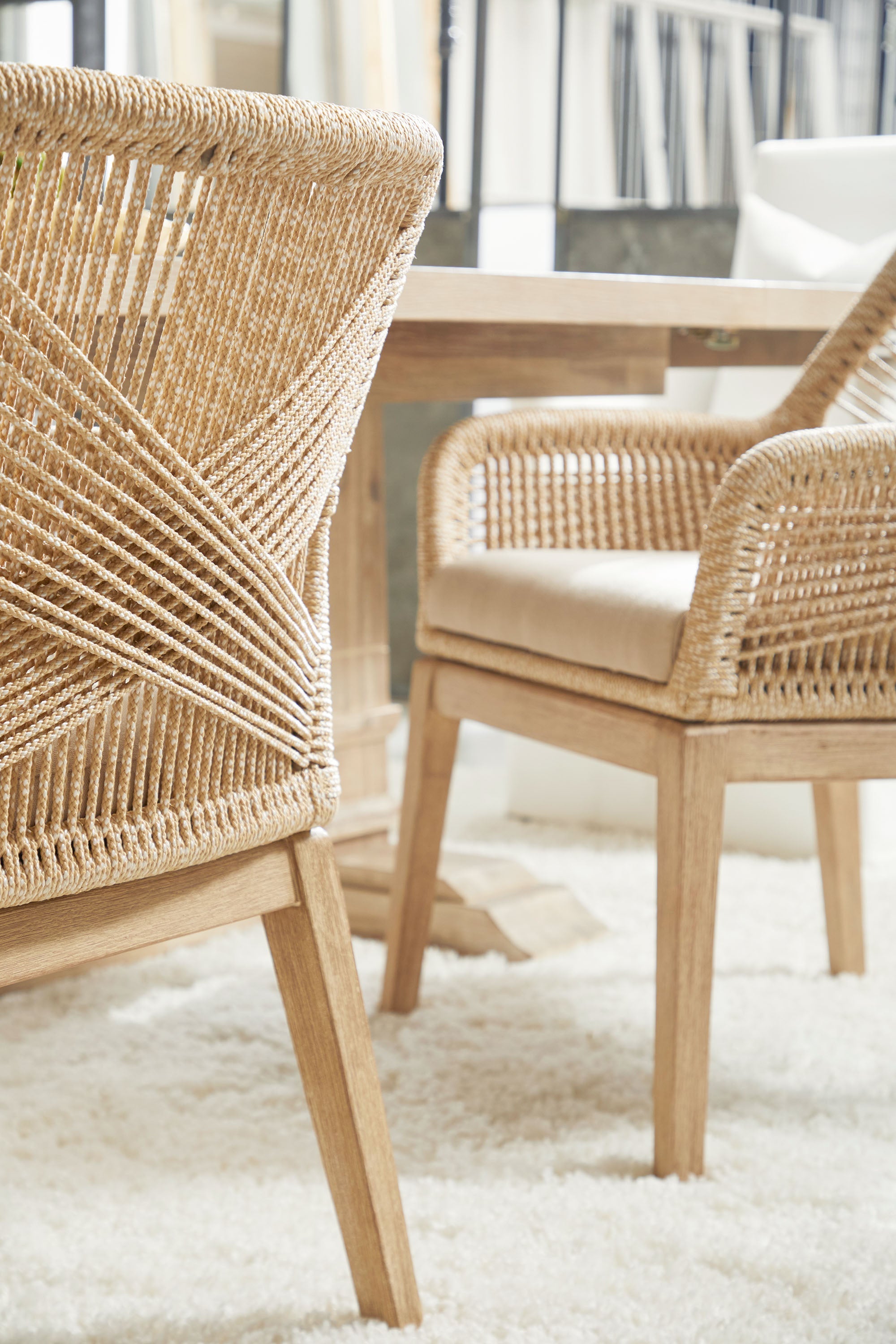 Loom Arm Chair, Set of 2, Sand Rope