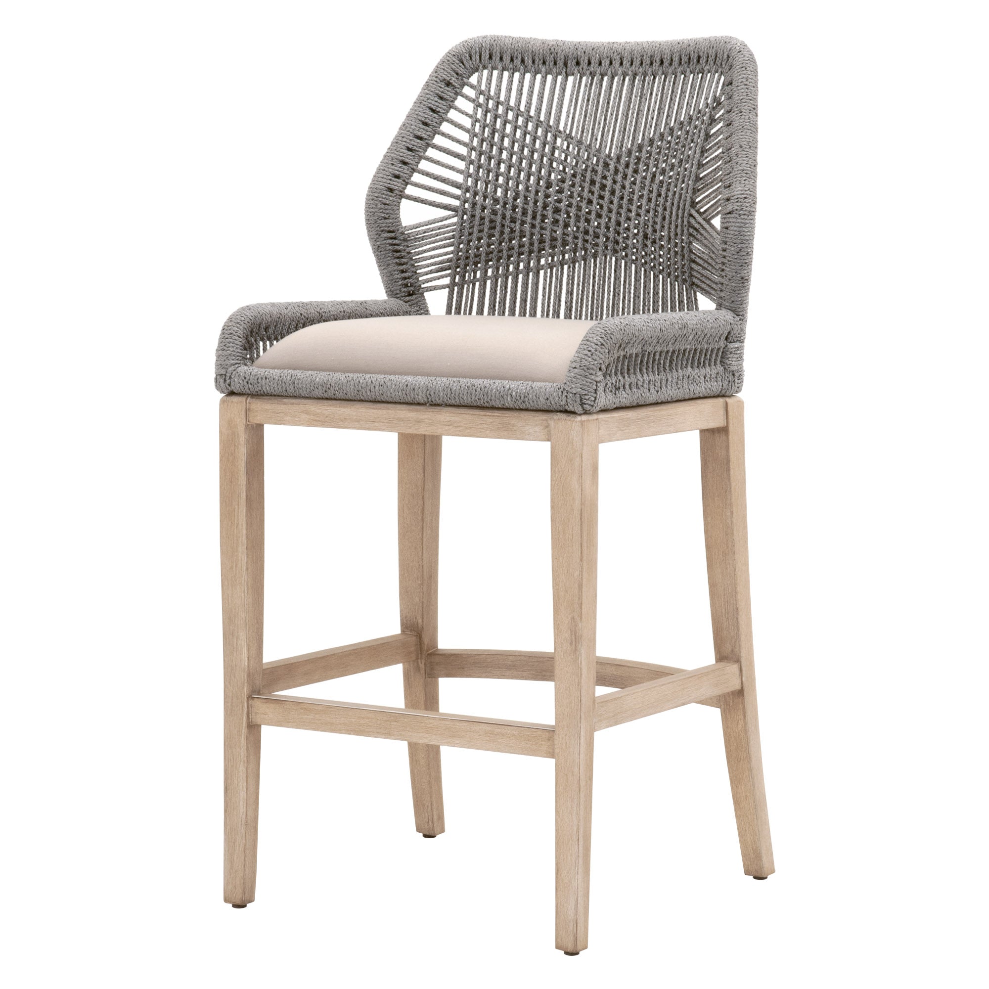 Loom Barstool, Platinum Rope