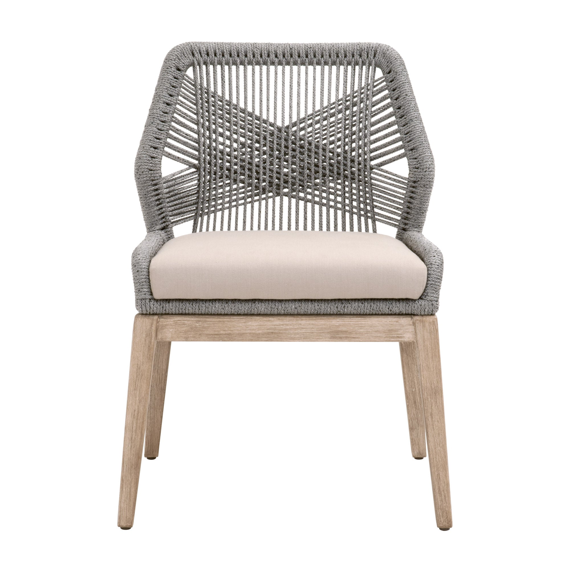 Loom Dining Chair, Set of 2, Platinum Rope