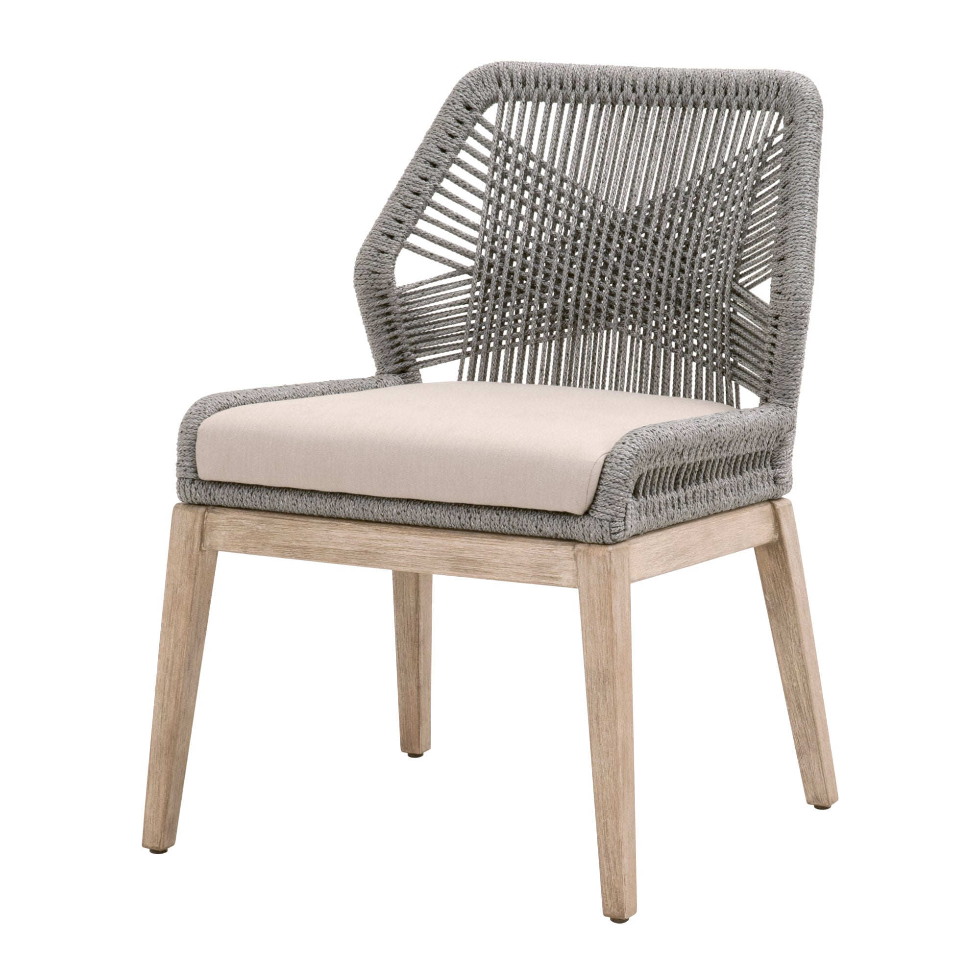 Loom Dining Chair, Set of 2, Platinum Rope