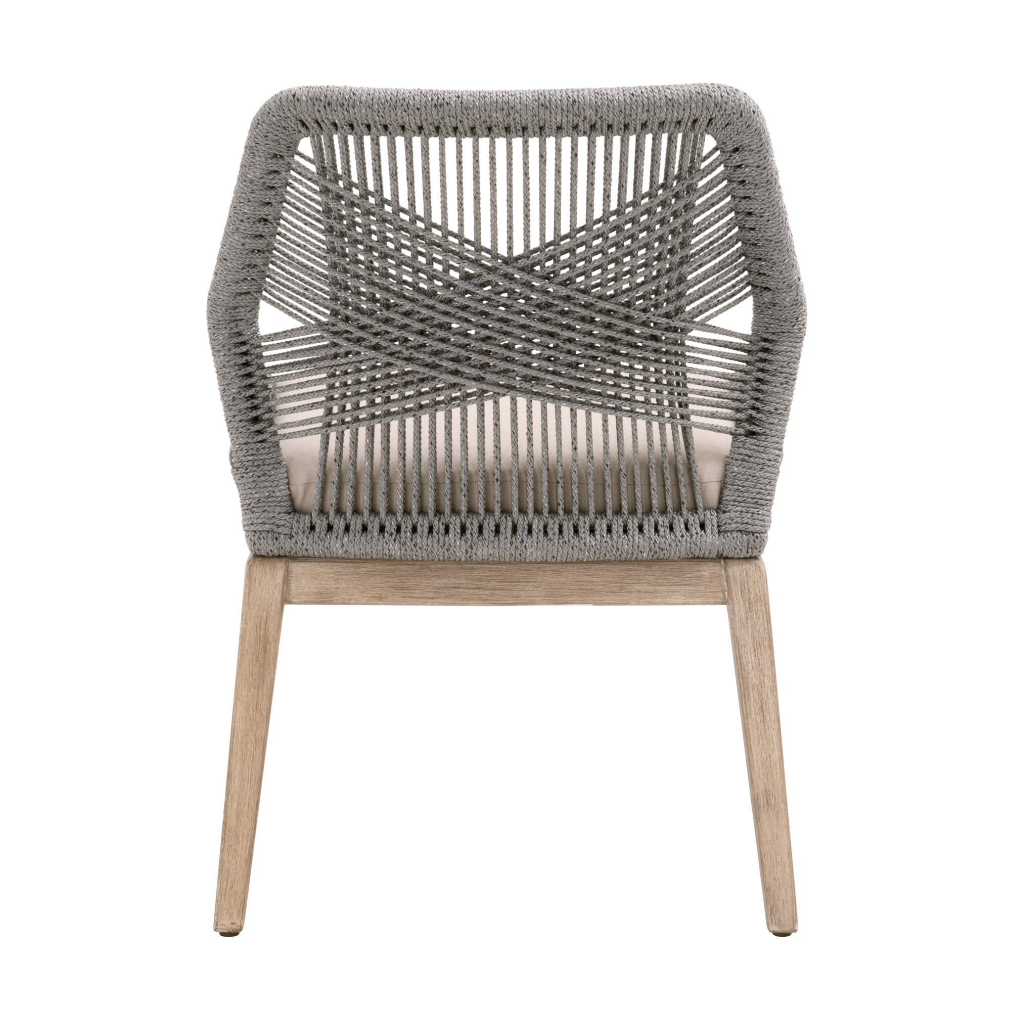 Loom Dining Chair, Set of 2, Platinum Rope