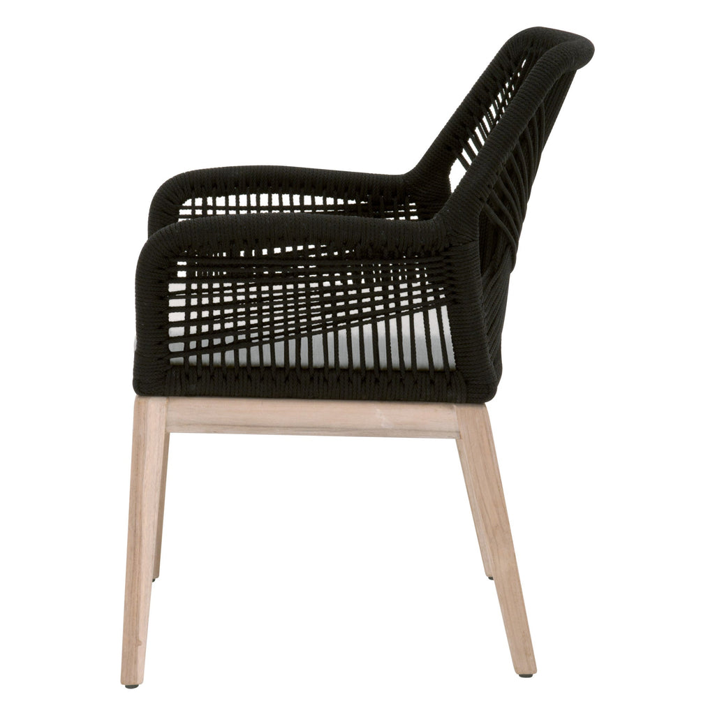 Loom Outdoor Arm Chair, Set of 2, Black Rope