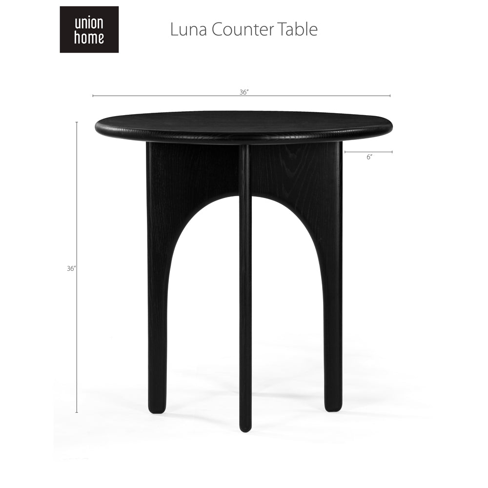 Luna Counter Table – Charcoal