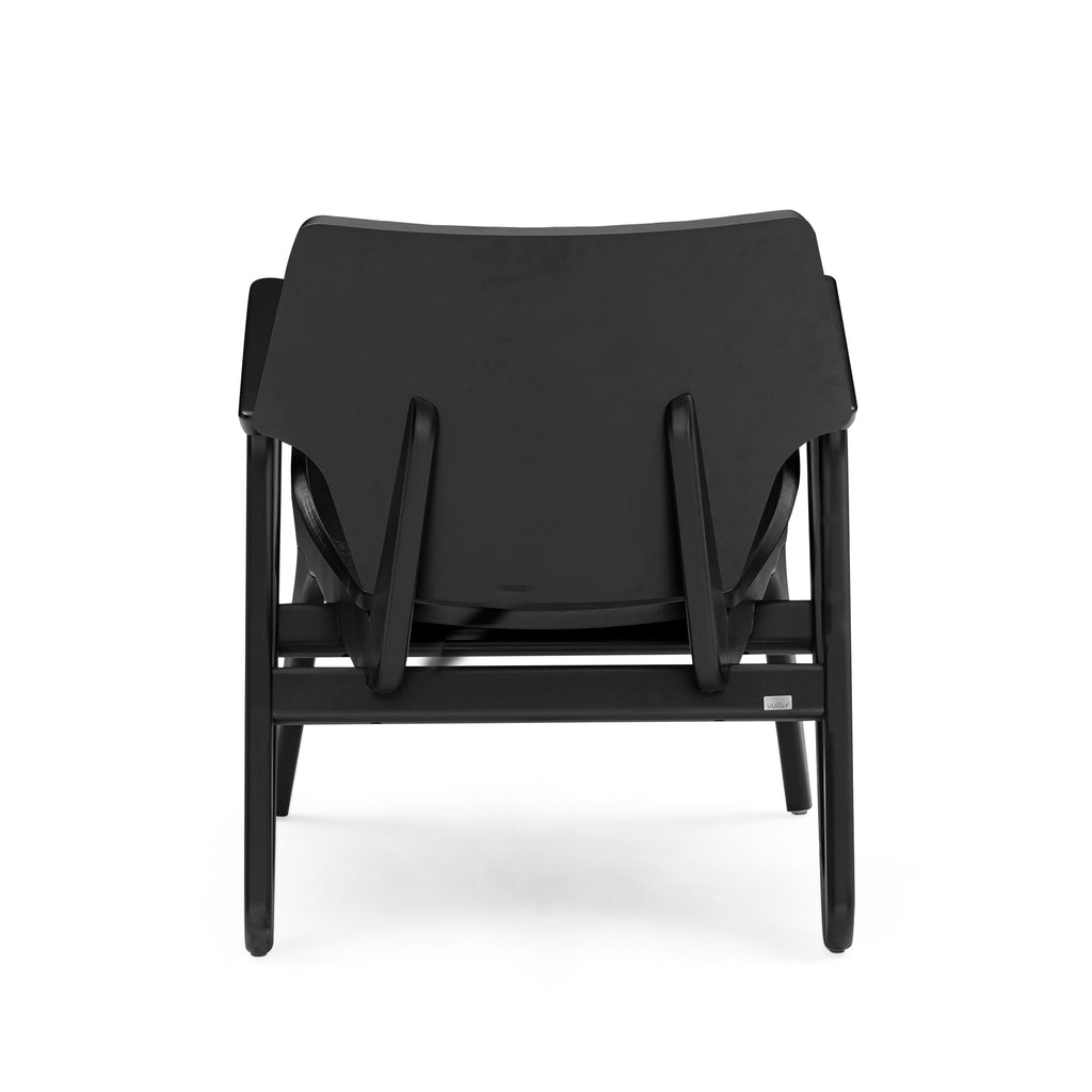 Velo Armchair with Shaped Seat and Shaped Back in Black