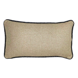 Alma Wool Blend Woven 14x24 Throw Kidney Pillow in Natural Beige