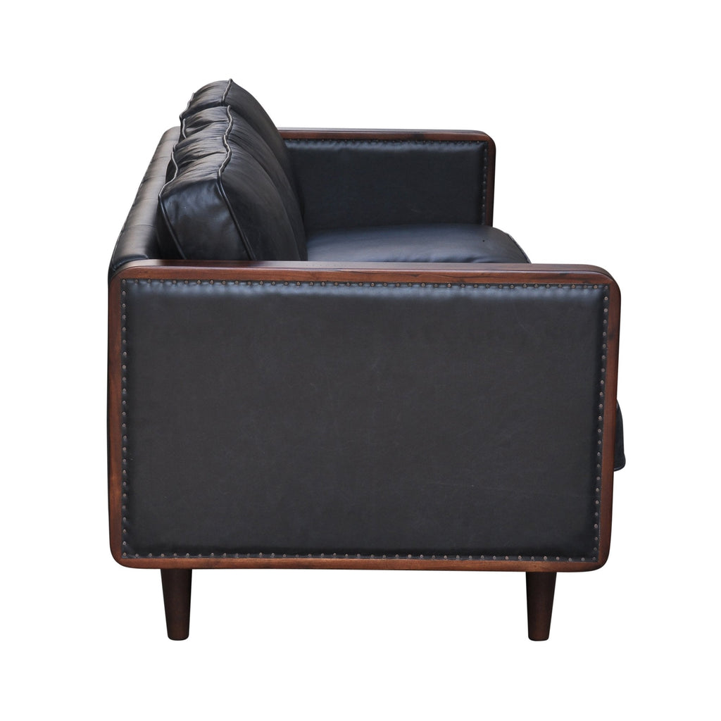 Las Vegas Mandalay Sofa - Oxford Black Leather