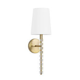 One Light Sconce In Acrylic And Brushed Brass