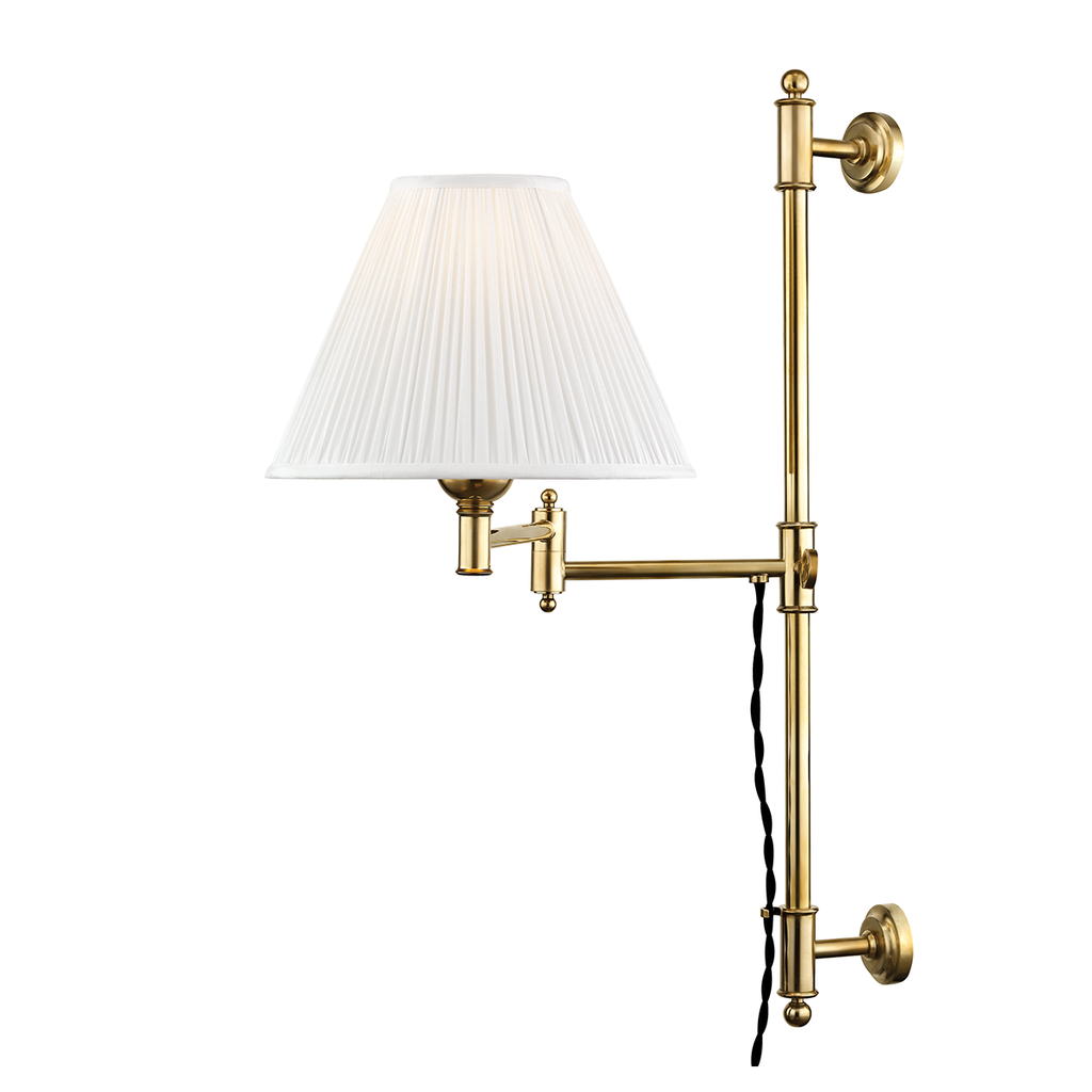 Classic No.1 Wall Sconce 29" - Aged Brass