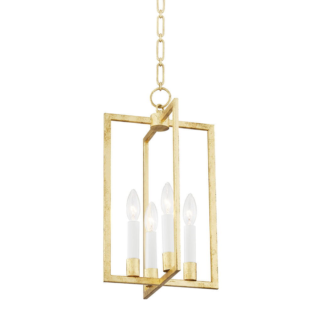 Middleborough 4 Light Small Pendant - Gold Leaf