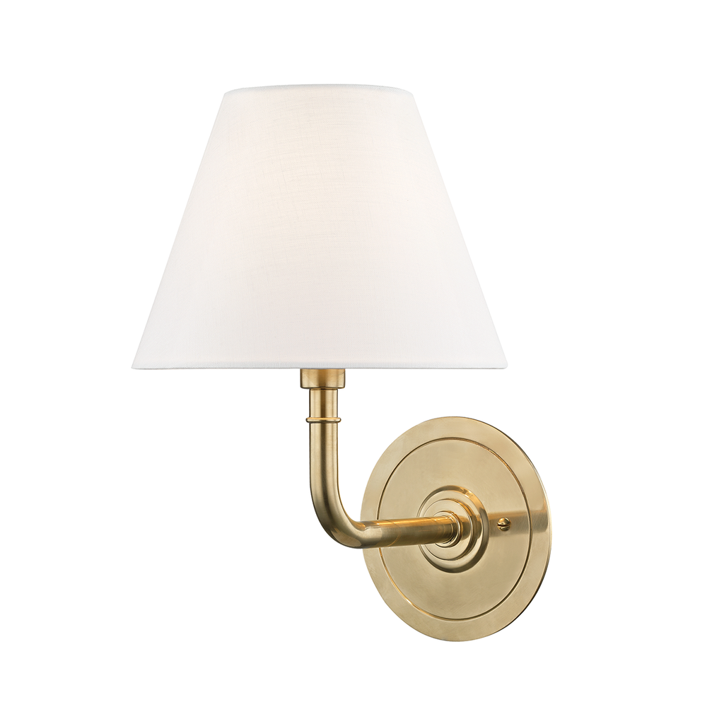 Signature No.1 Wall Sconce 11" - Aged Brass