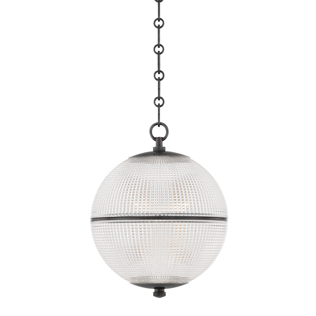 Sphere No. 3 1 Light Small Pendant - Distressed Bronze