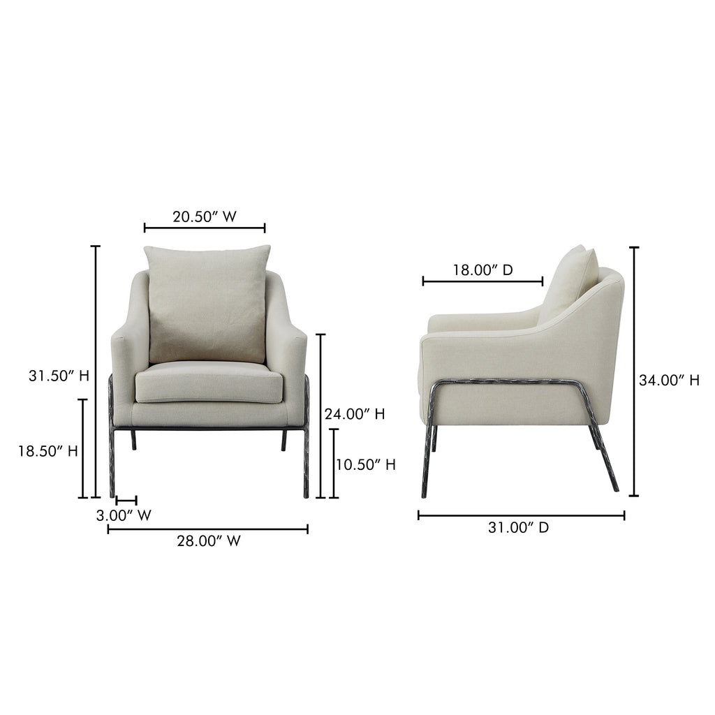 Archer Accent Chair Linen Blend