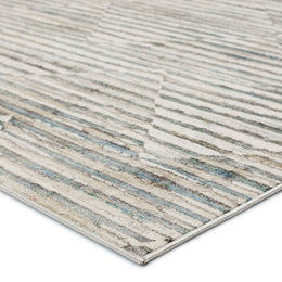 Vibe by Jaipur Living Wilmot Striped Gray/ Light Blue Runner Rug