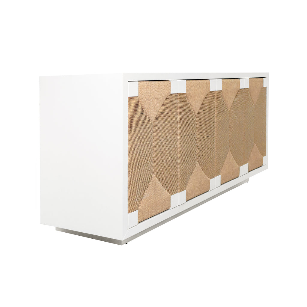 Melrose Matte White Lacquer Cabinet