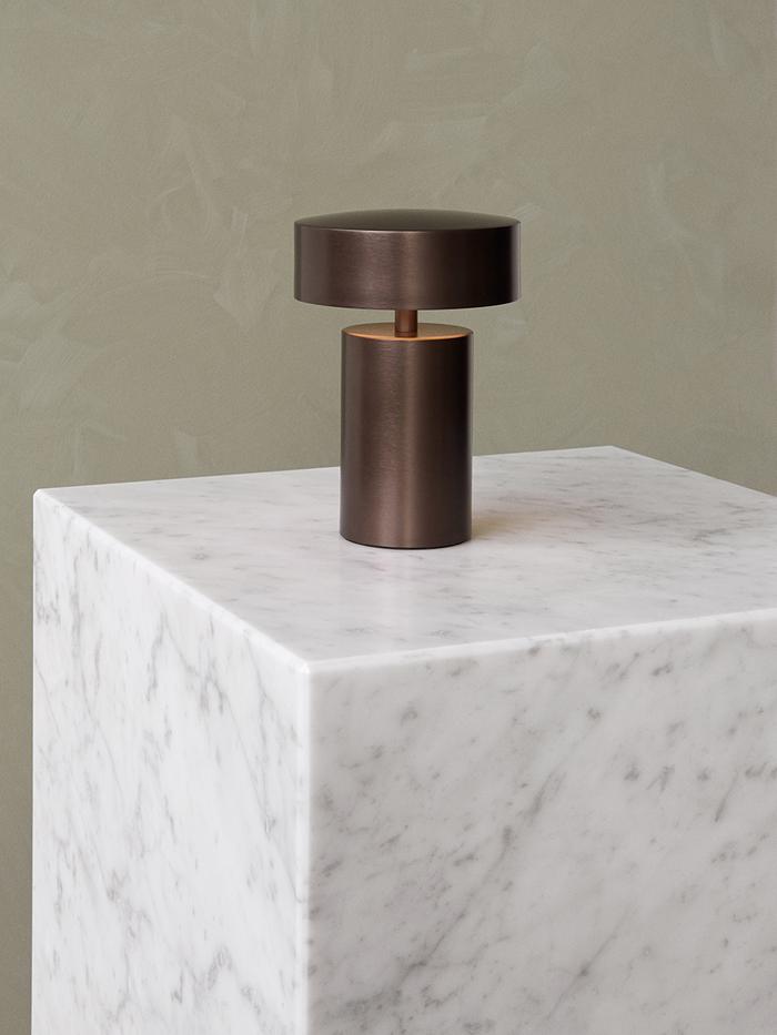 Column, LED Table Lamp, Bronze