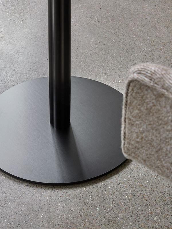 Harbour Column Bar Table, 24 in. with feet, Sand Stone