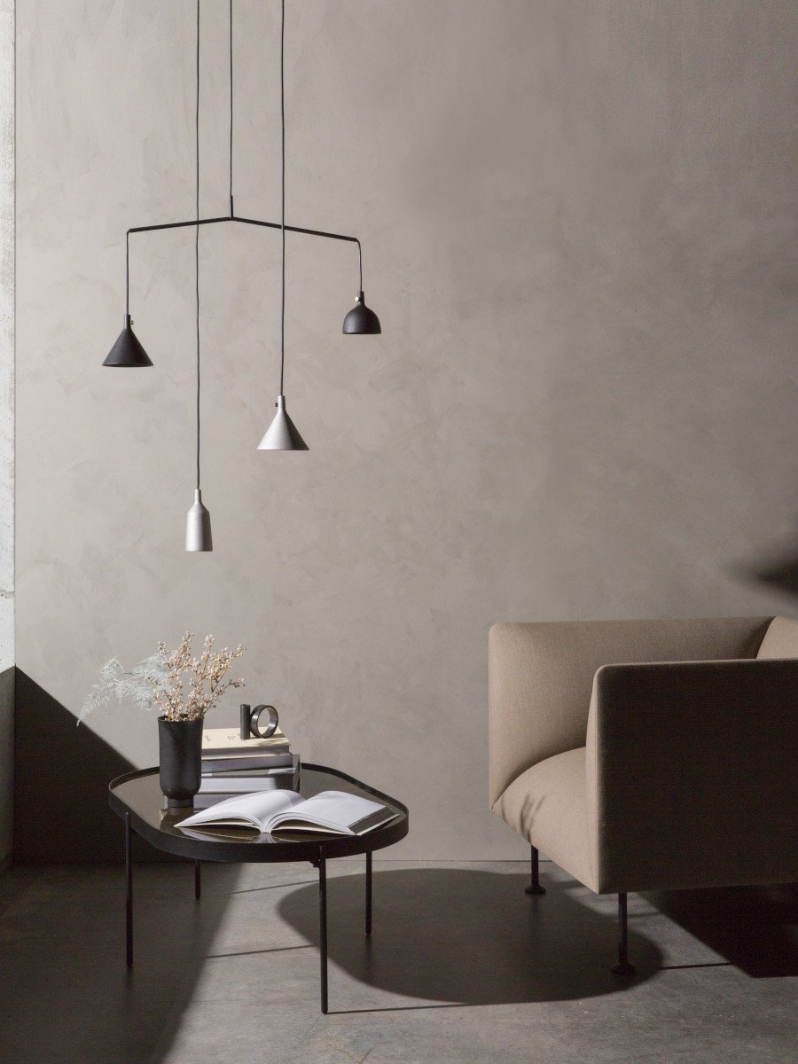 NoNo Table, Small, Beige Glass