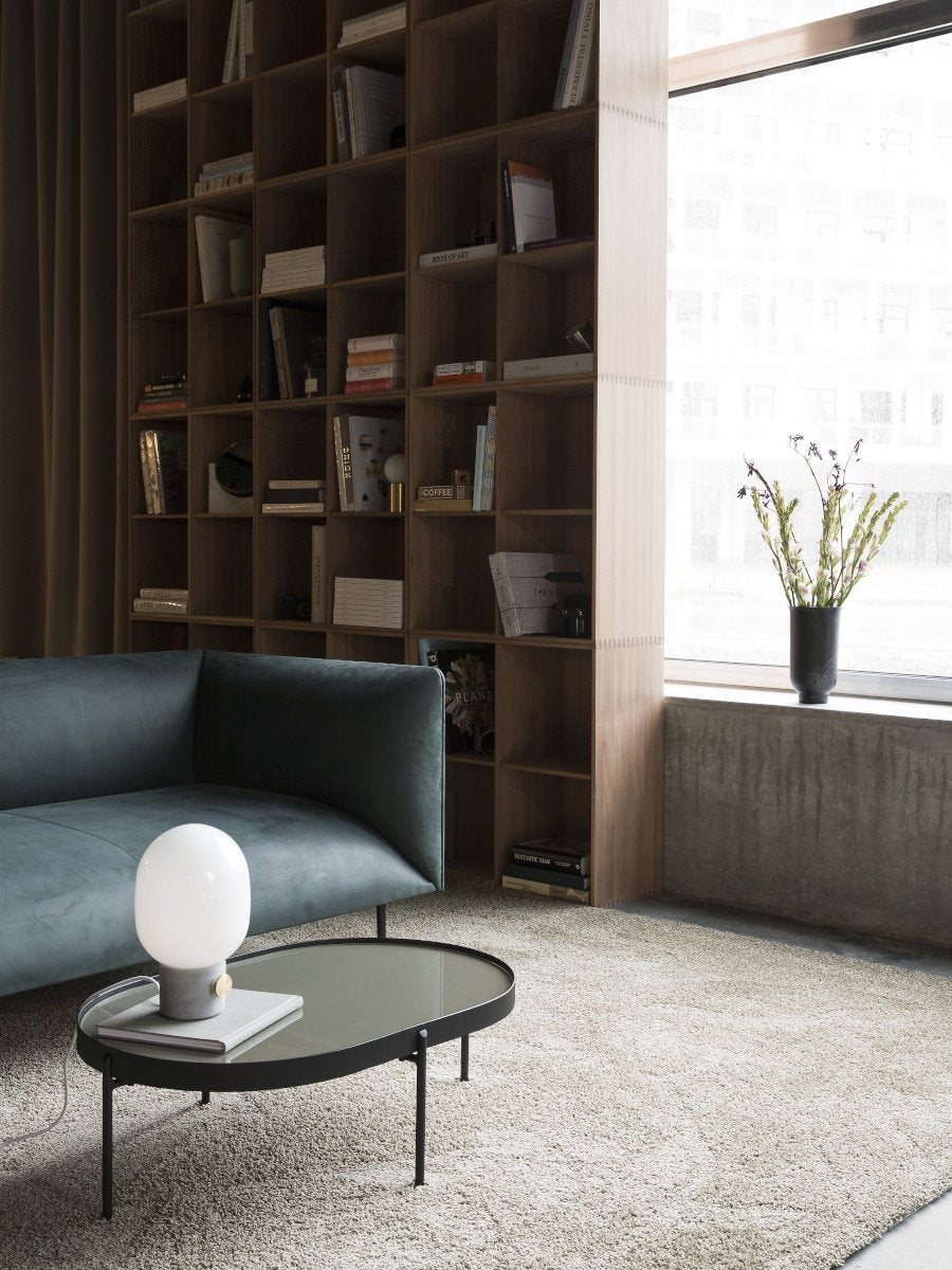 NoNo Table, Small, Beige Glass