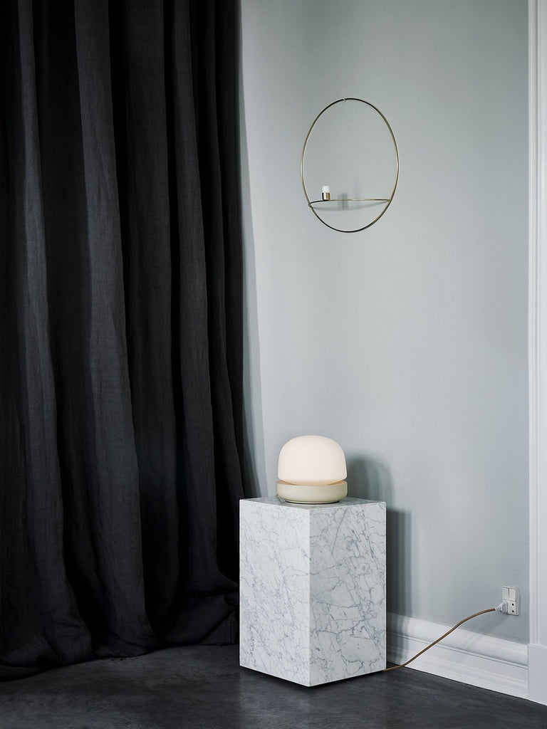 Plinth Tall, White Marble