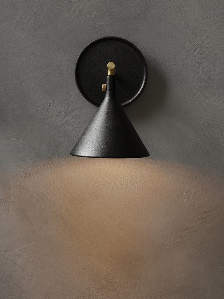 Cast Sconce Wall Lamp, Black