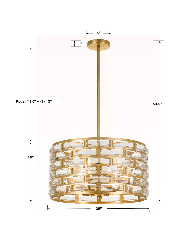 Meridian 6 Light Pendant