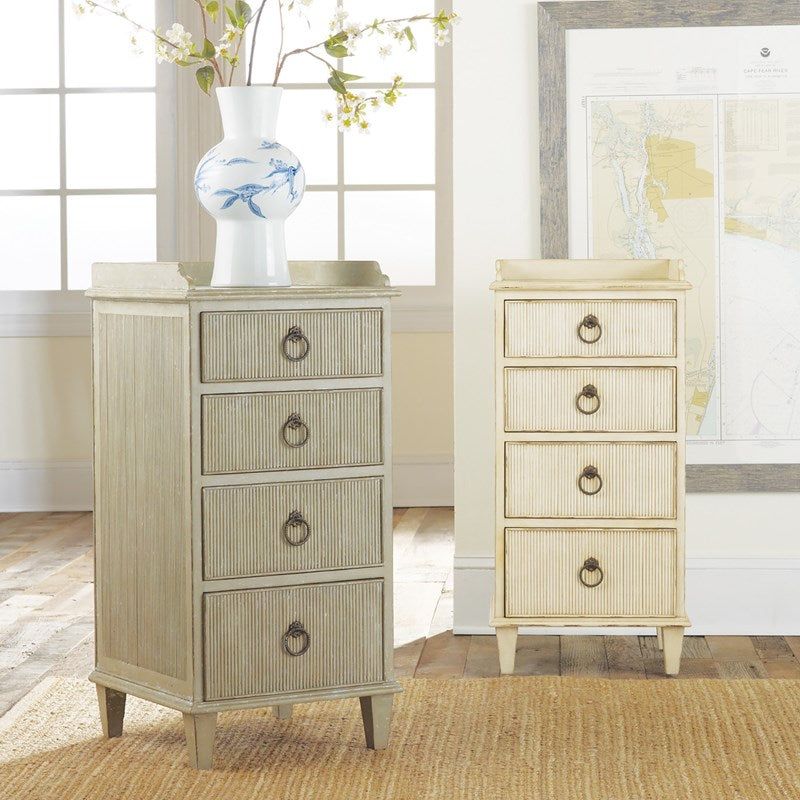 Four Drawer Gustavian Bedside Cabinet