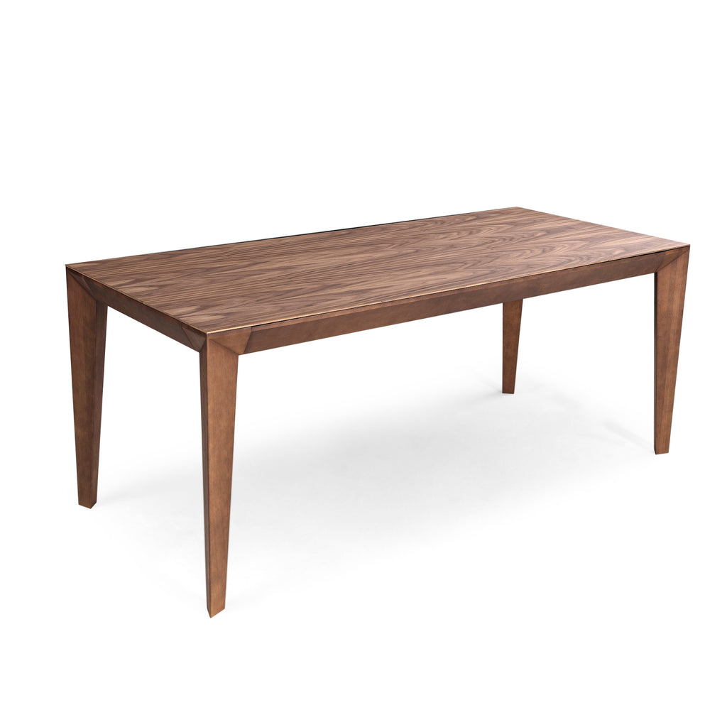 Luce Rectangular Dining Table with a Walnut Veneered Table Top