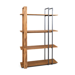 Lim Bookcase in Teak and Graphite Metal