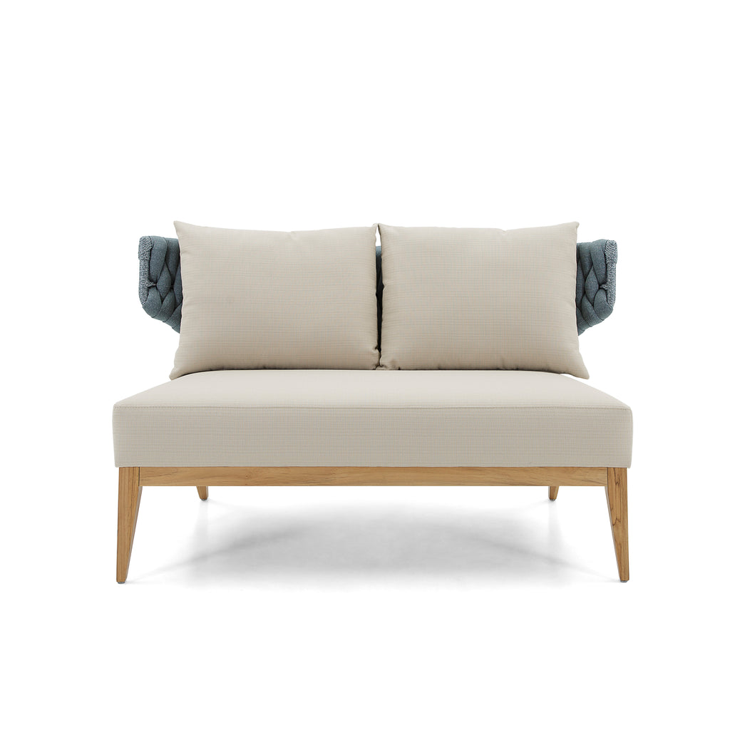 Varanda Sense Beluga Loveseat in Navy/White