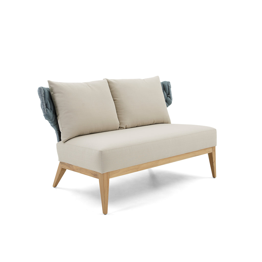 Varanda Sense Beluga Loveseat in Navy/White