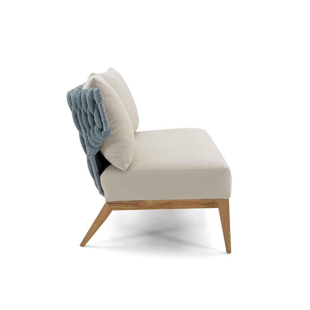 Varanda Sense Beluga Loveseat in Navy/White