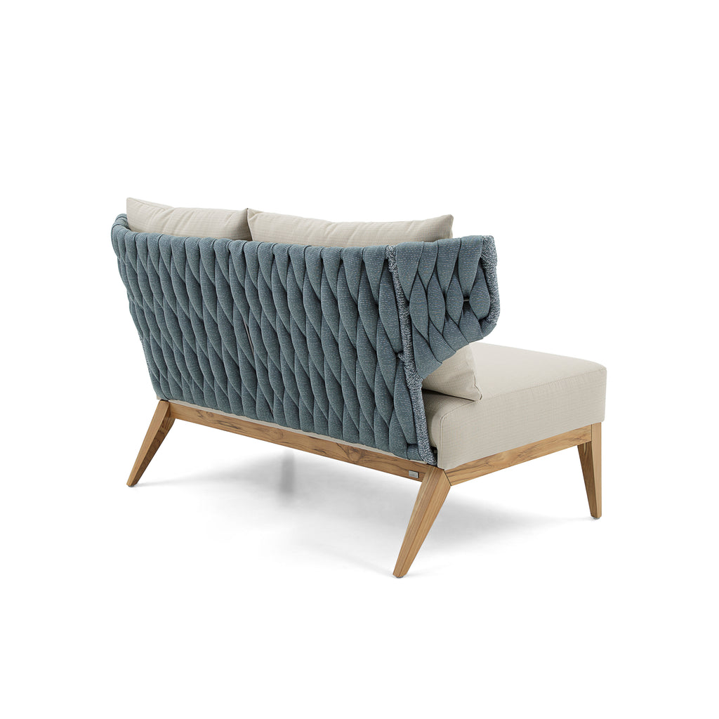 Varanda Sense Beluga Loveseat in Navy/White