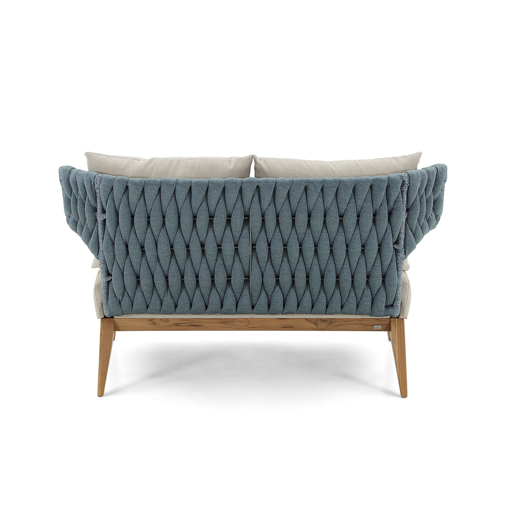 Varanda Sense Beluga Loveseat in Navy/White