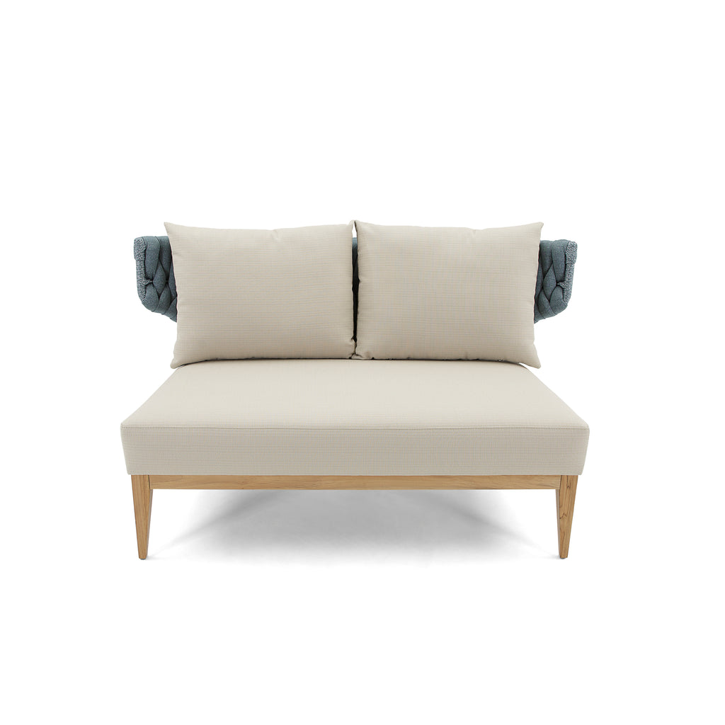 Varanda Sense Beluga Loveseat in Navy/White